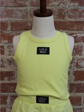 Lulu Mac Youth 1000 Neon Yellow Solid Tank Top